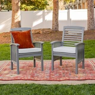 Acacia Wood Chairs Set of 2 D37222