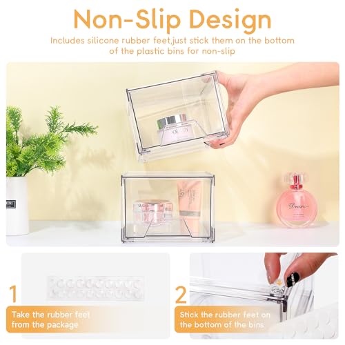 4 Pack Stackable Acrylic Drawer Organizer T789808