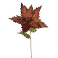Chocolate Artificial Christmas Poinsettia Stem F4376