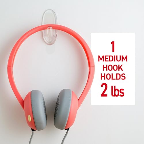 Clear Medium Hooks, 7 Hooks, 12 Strips Z885761