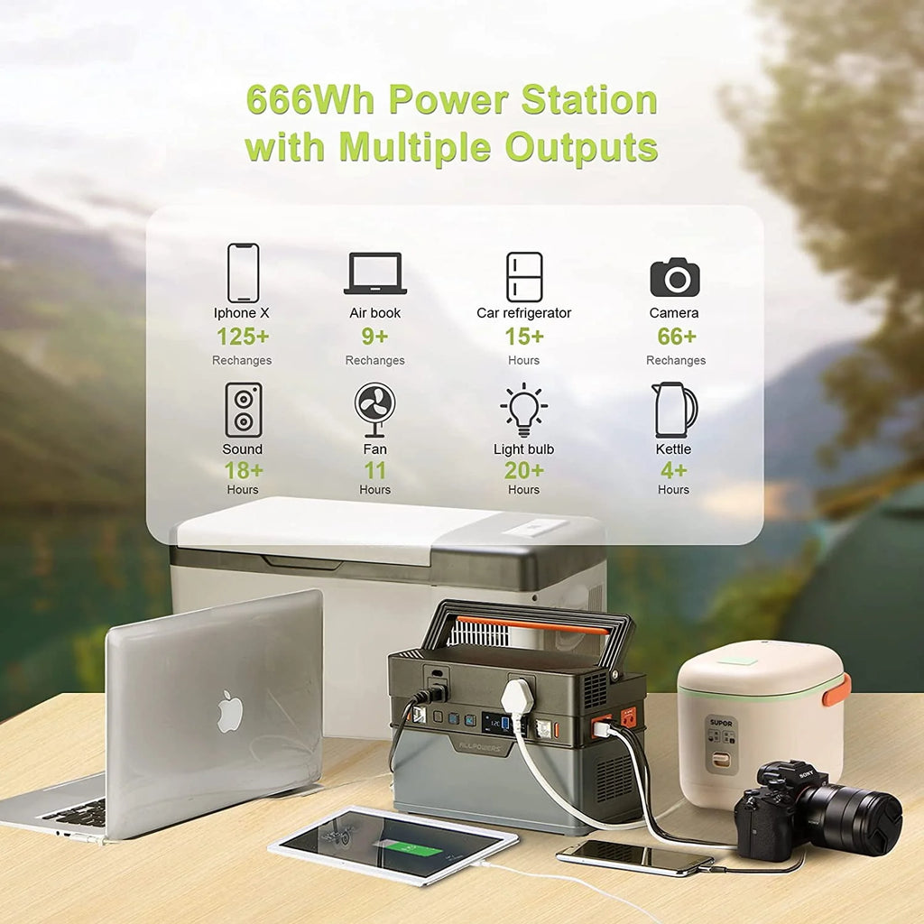 606Wh Portable Power Station with AC Outlets R5468