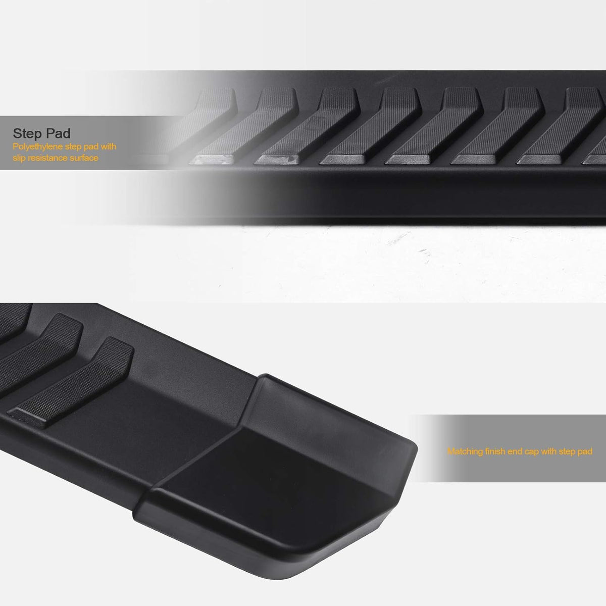 Matte Black Aluminum Running Boards T546