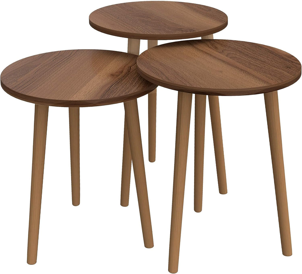 Set of 3 High Gloss Nesting End Tables Y643