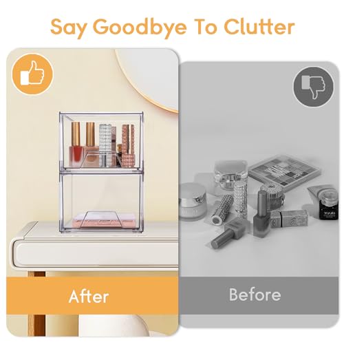4 Pack Stackable Acrylic Drawer Organizer T789808