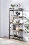 Gray Oak Black Bookshelf K70689