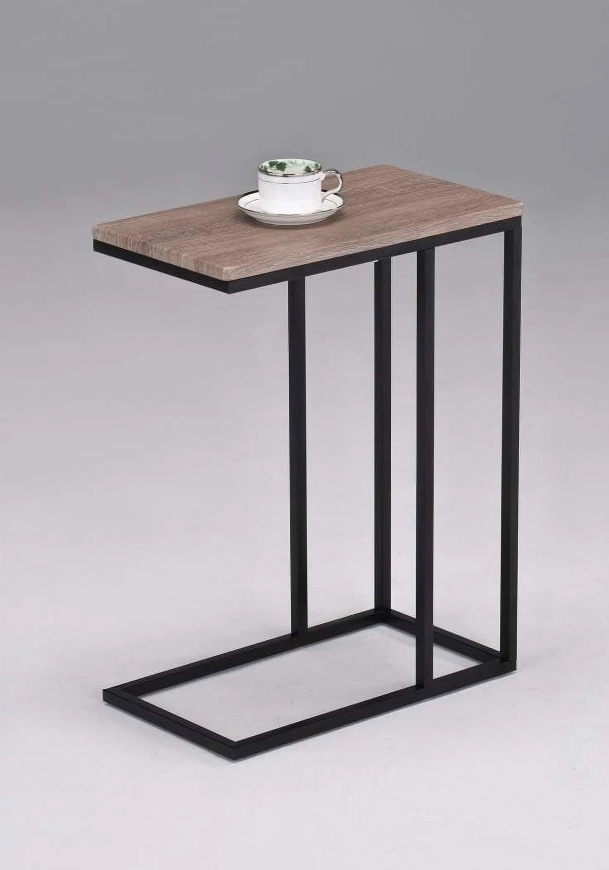 Reclaimed Wood Look Finish Side End Table W6993