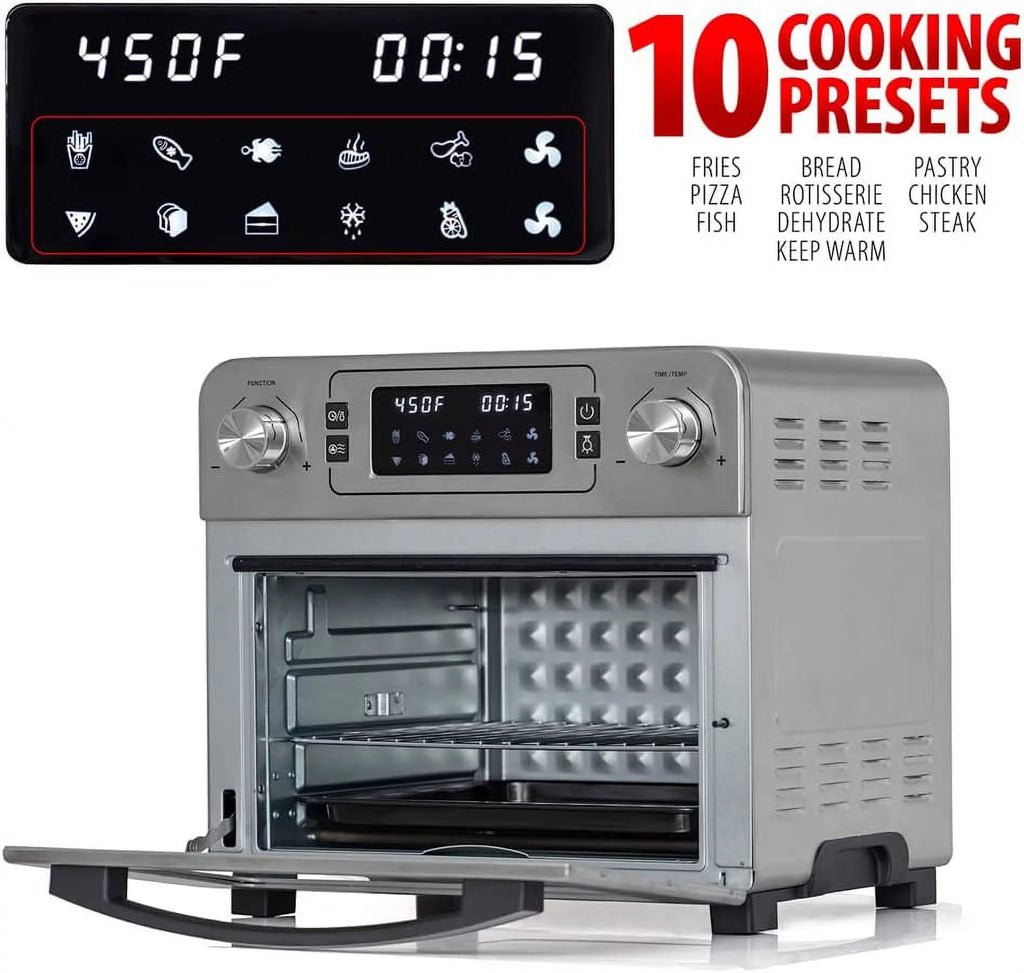 24QT Stainless Steel Countertop Toaster Air Fryer Oven E596455
