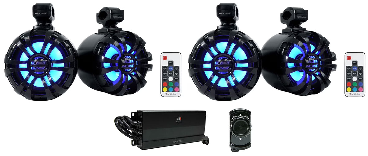 6.5" LED Black Tower Speakers with Bluetooth Amp K37588
