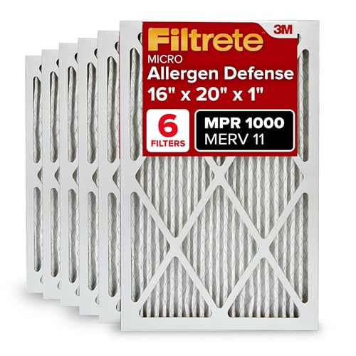 16x20x1 Pleated Electrostatic Air Filter, 6 Pack E9311