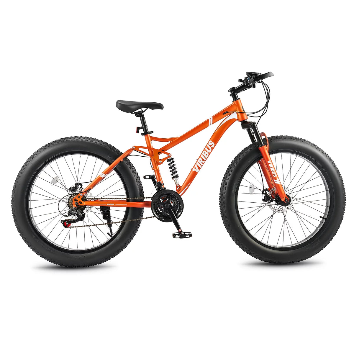 26 Mountain Bike 21 Speed Full Suspension Fat Tire Orange O170176