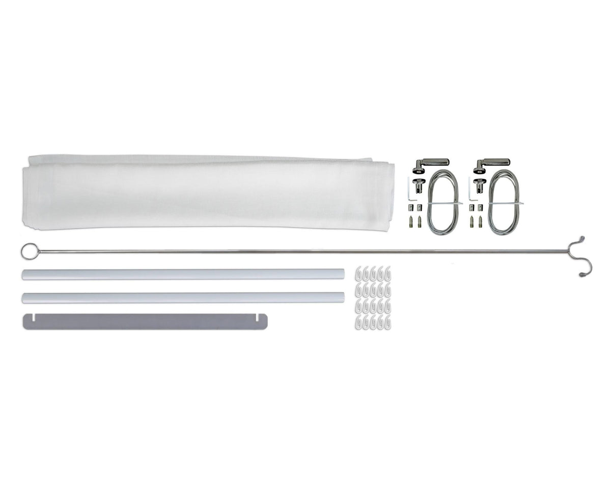 White Patio Cover Blinds M7814