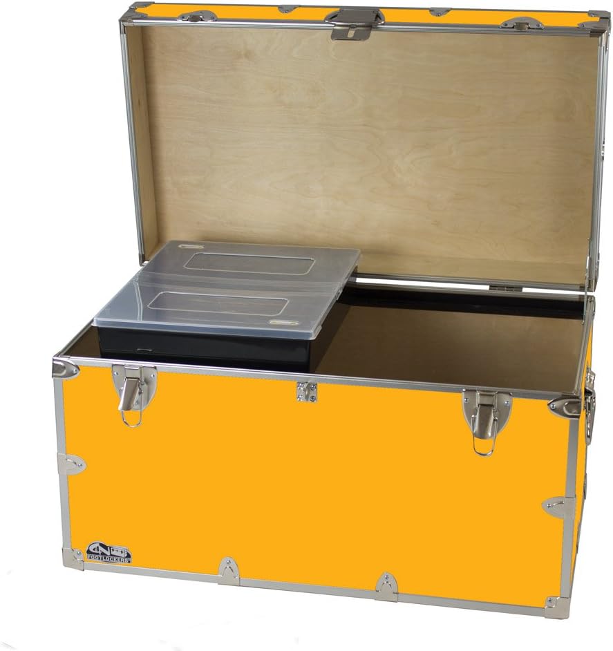 Footlocker Storage Chest with Tray, 32 x 18 x 18.5 Inches G597
