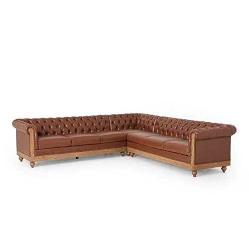 Cognac Brown Natural Sectional J800