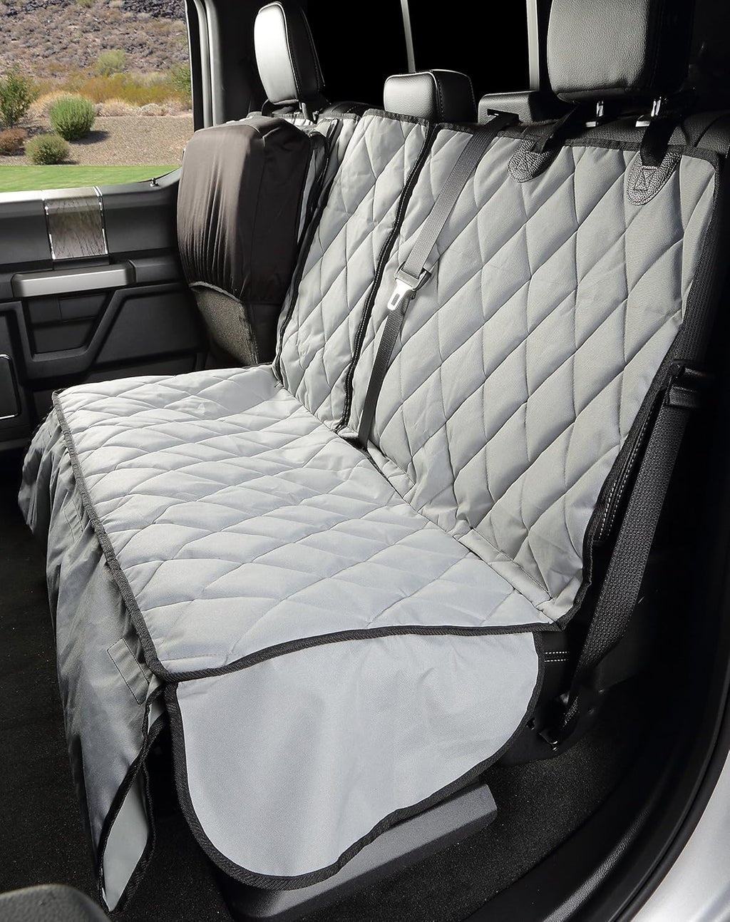 Camo Heavy Duty Waterproof Rear Bench Seat Cover with Hammock J625209