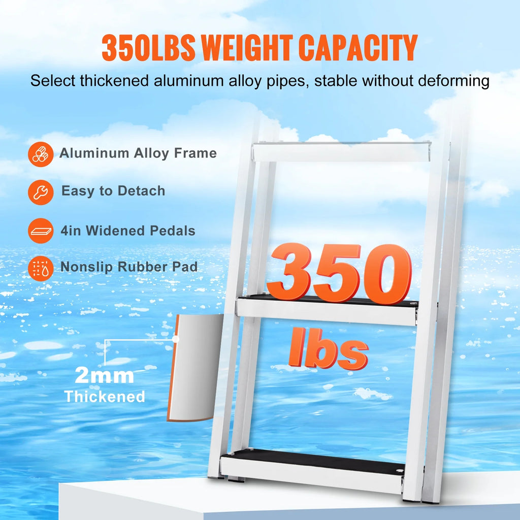 Aluminum 5 Steps Boat Dock Ladder Y2770
