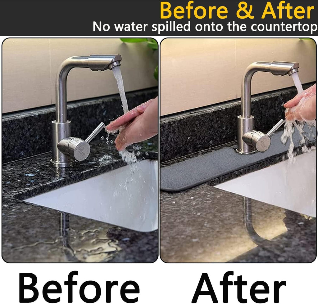 Absorbent Faucet Mat 24.8'' x 5.1'' 4 Pieces I93700