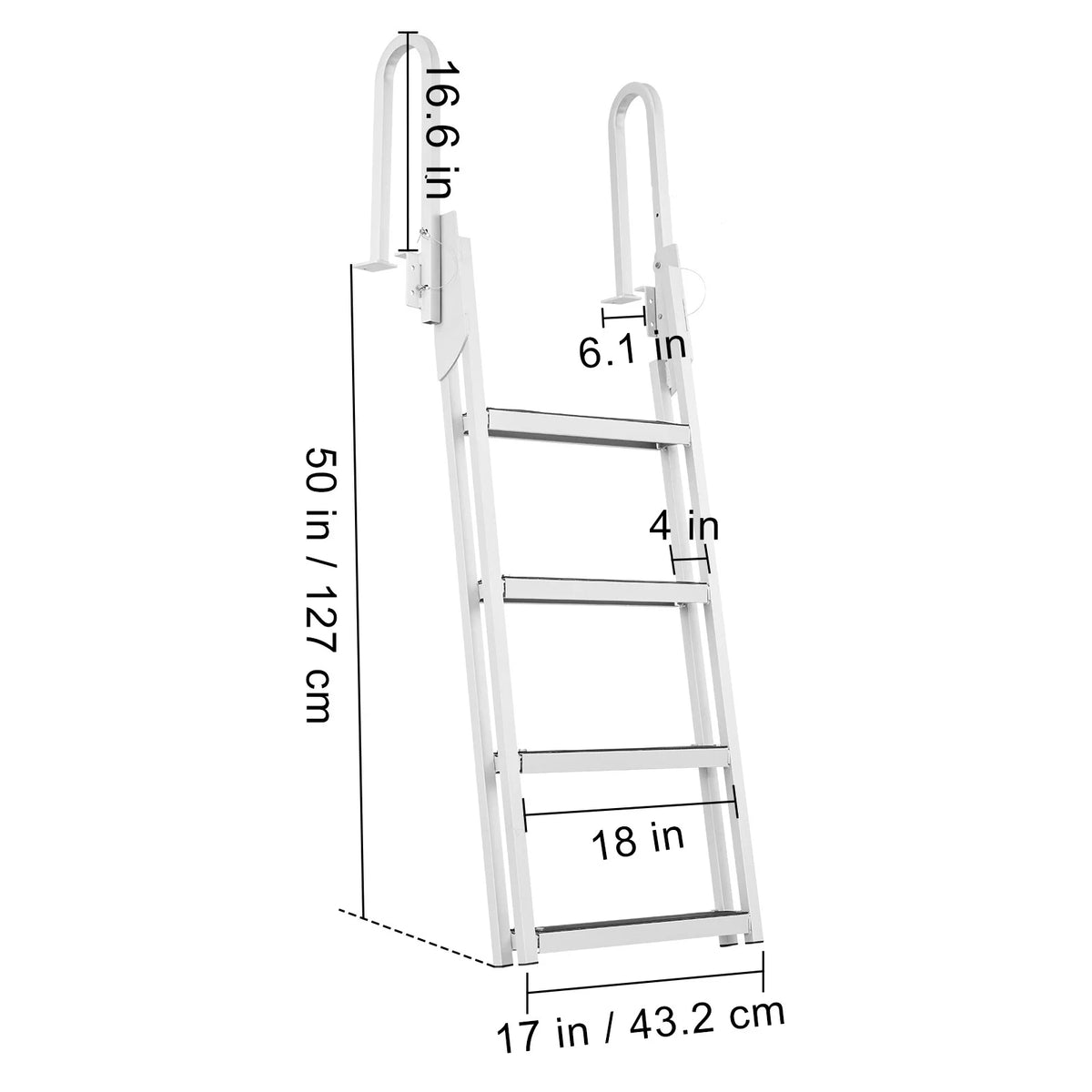 Aluminum 5 Steps Boat Dock Ladder Y2770