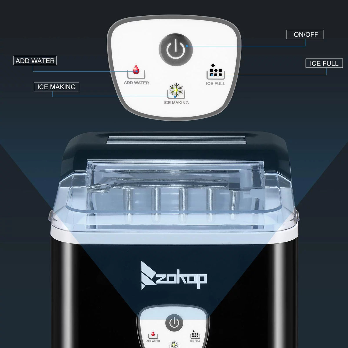 Countertop Portable Electric Ice Maker 26Lbs/24H Black M648735