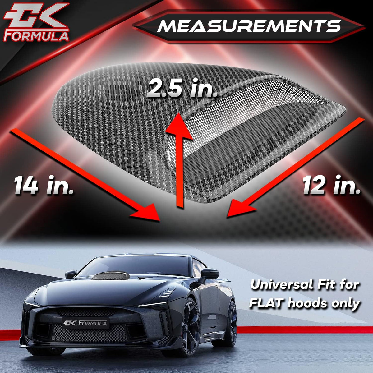 Carbon Fiber Hood Scoop Vent Cover I451208