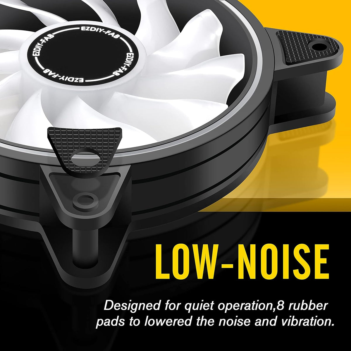 6 Pack 120mm RGB Addressable PC Case Fan with Hub and Remote J990223
