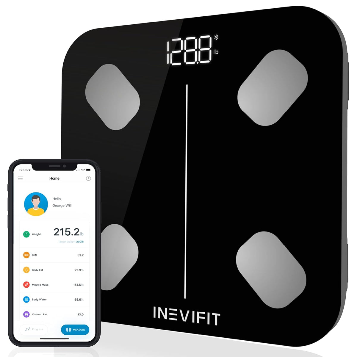 Smart Body Fat Scale Bluetooth Digital Bathroom Body Composition Analyzer N20148