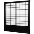 Black Double-Sided Zen Shoji Sliding Door Kit H568