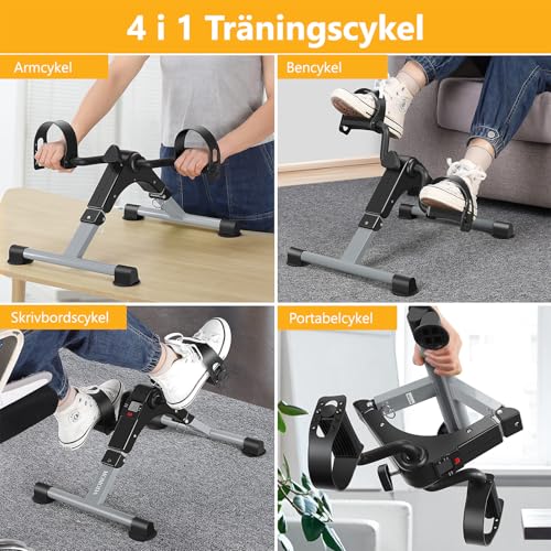 Under Desk Pedal Exerciser Mini Bike with LCD Display J832