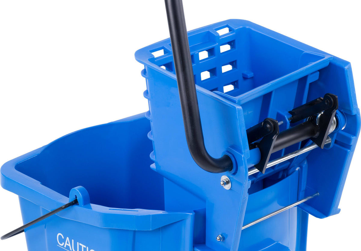 26 Quart Blue Mop Bucket with Side Press Wringer I77014