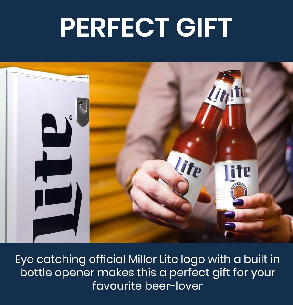 90 Litre Compact Mini Fridge with Bottle Opener N84283