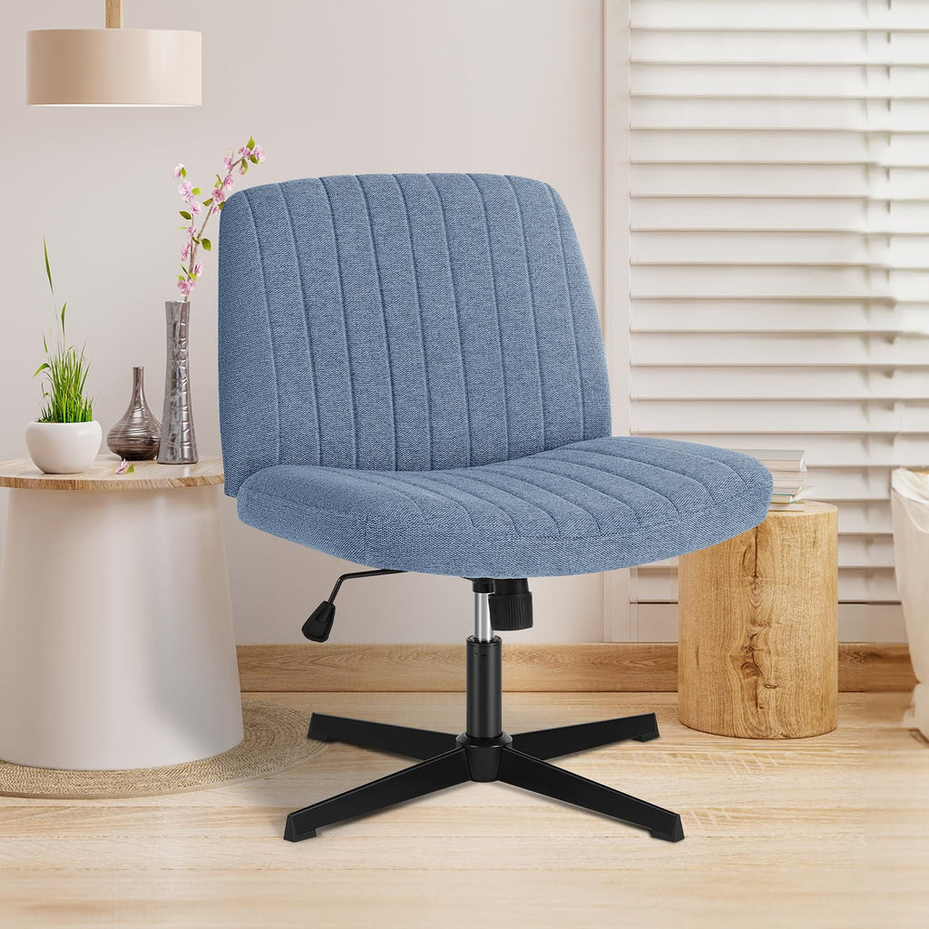 Brown Height Adjustable Armless Leather Accent Chair L92808