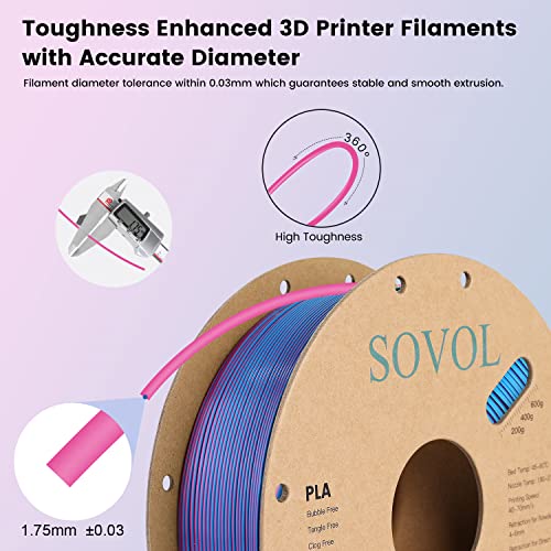 Silk Tri Color 1.75mm PLA 3D Printer Filament 1kg D1350