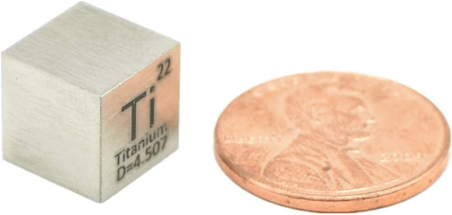10mm Metal Cube Set Titanium Bismuth Carbon Nickel Iron Copper Zinc Aluminium Tin S5496