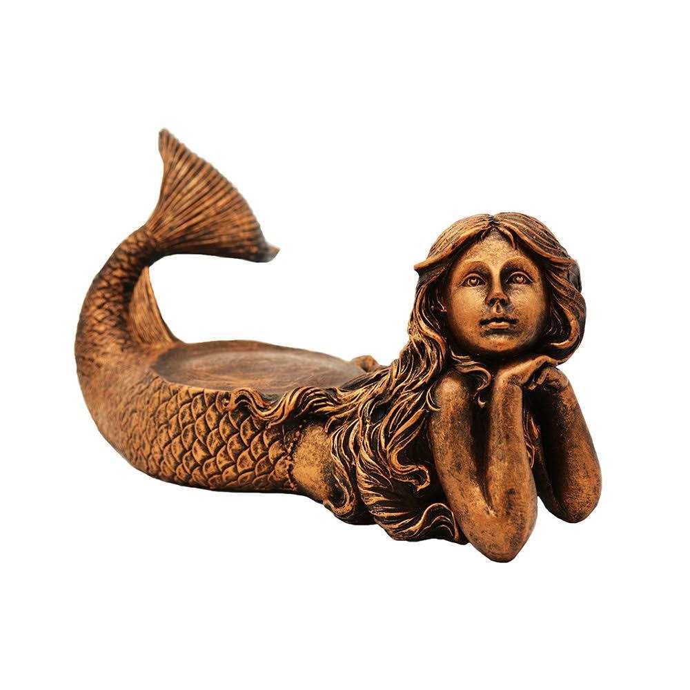 Gold Antiqued Glass Fish Bowl Z39685