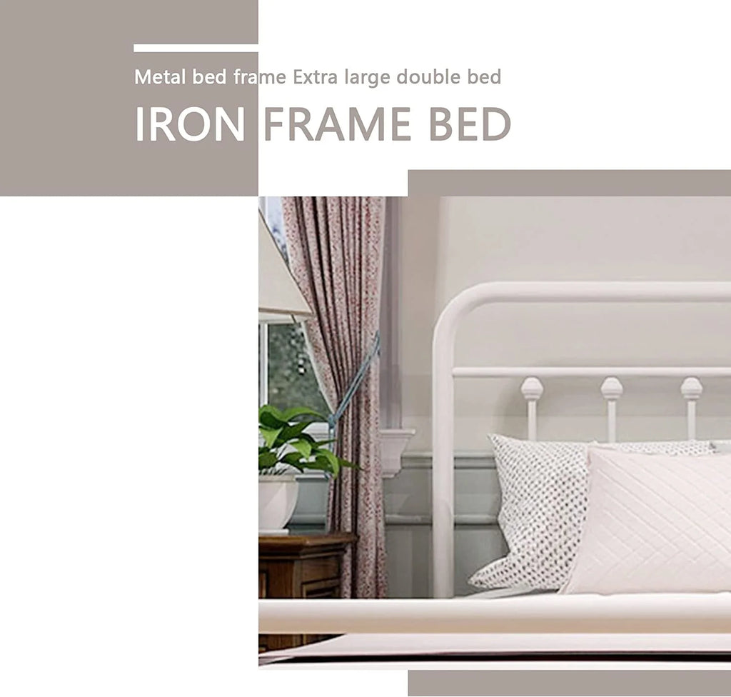 Vintage Queen Metal Platform Bed Frame X529562