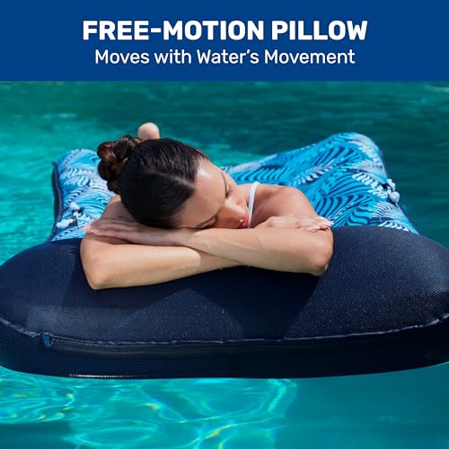 Inflatable Pool Float Lounge with Headrest and Footrest H274758