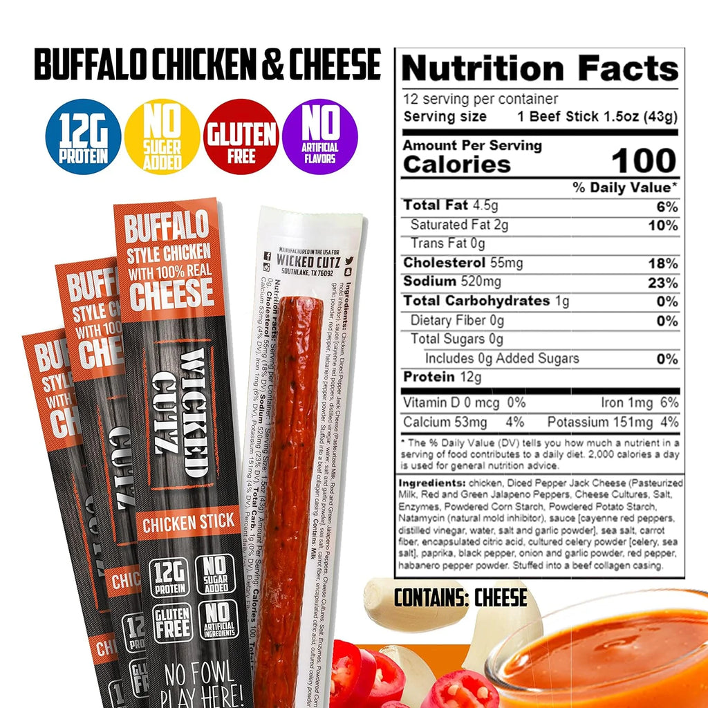 Buffalo Chicken Jerky Sticks 1.5 oz 12-Pack O17039