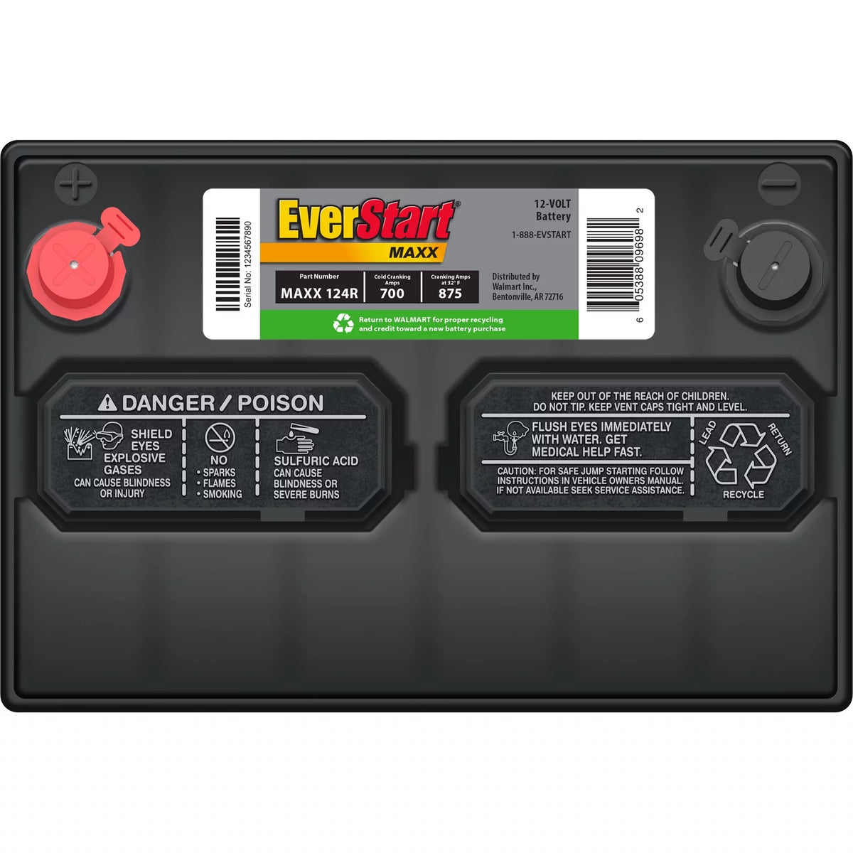 Group Size 124R 12 Volt 700 CCA Lead Acid Automotive Battery W67496