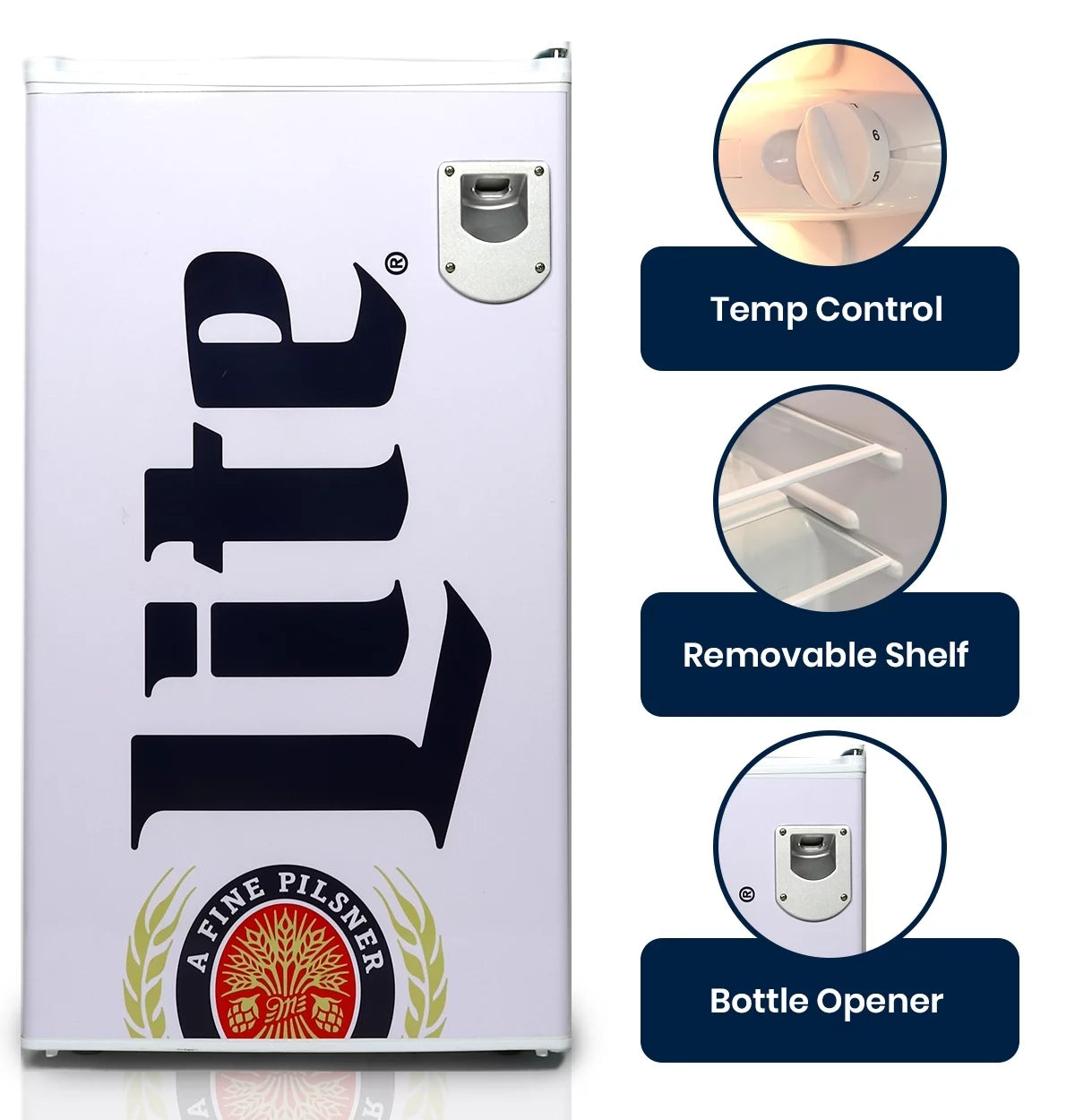 90 Litre Compact Mini Fridge with Bottle Opener N84283