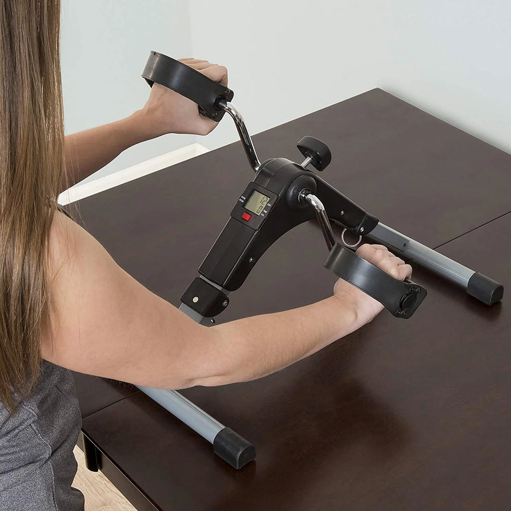 Folding Stationary Exercise Bike LCD Display Black G705563