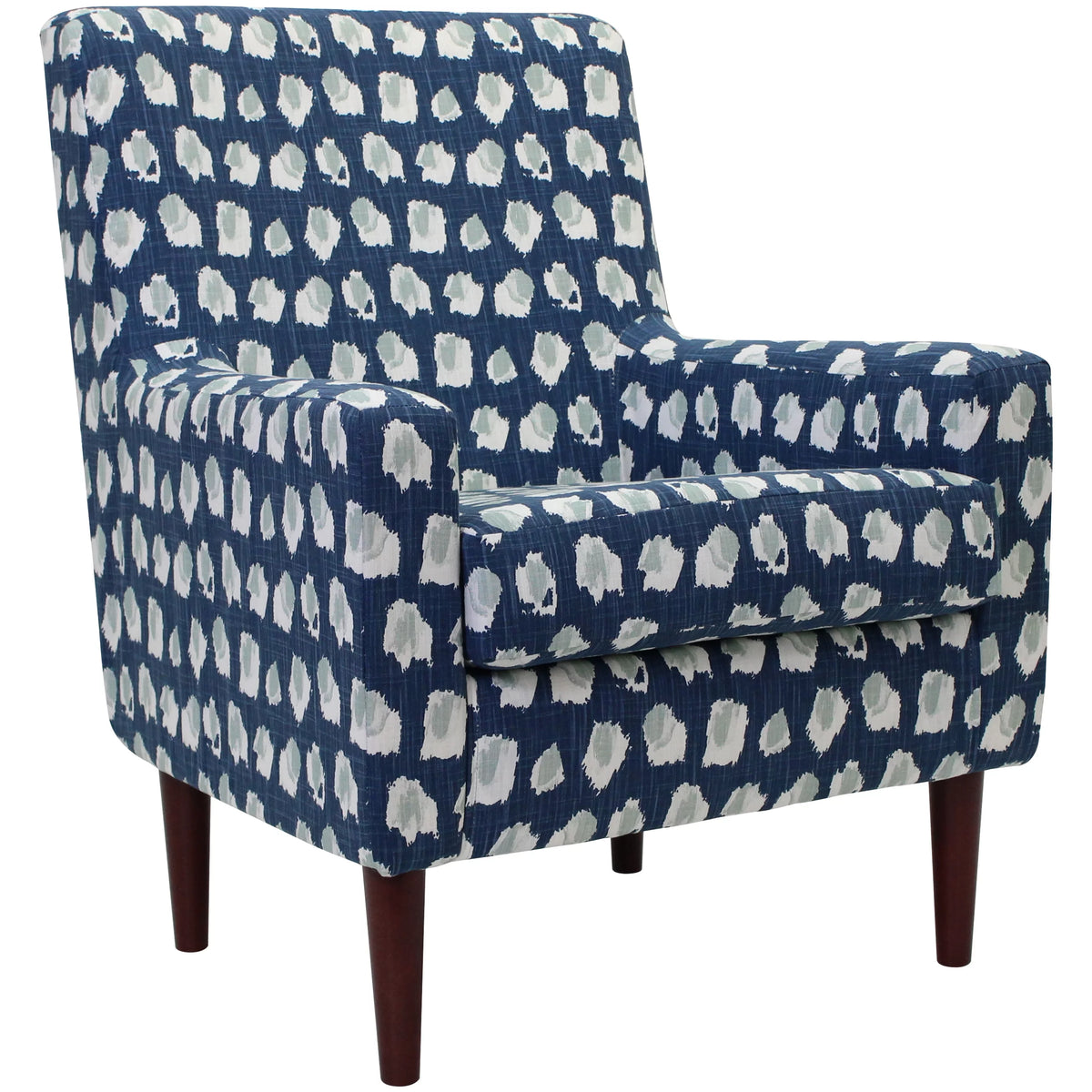 Navy Polyester Fabric Arm Chair R154697