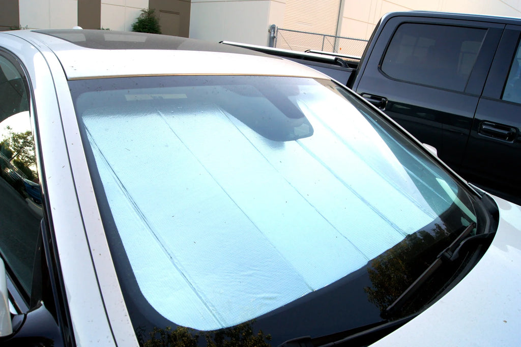 Silver and Grey Windshield Sun Shade Protector for 2018-2021 Toyota Tundra, 1 pcs Set L164