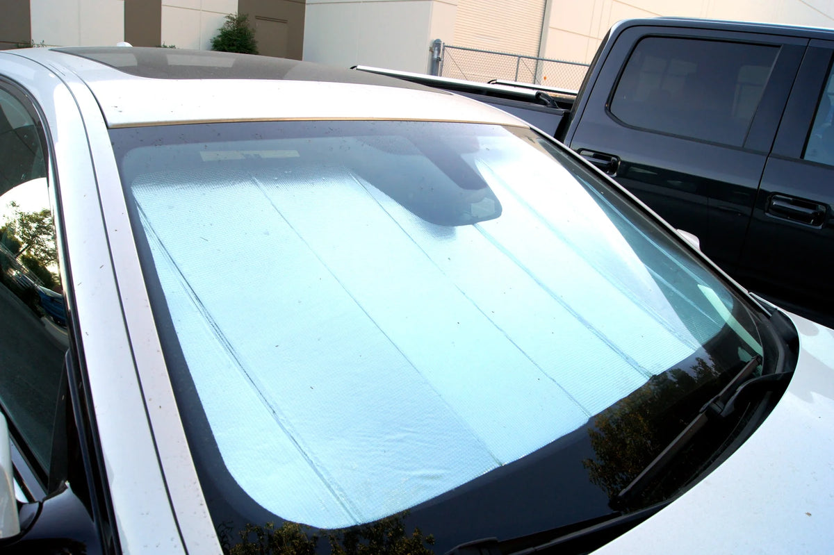 Silver and Grey Windshield Sun Shade Protector for 2018-2021 Toyota Tundra, 1 pcs Set L164
