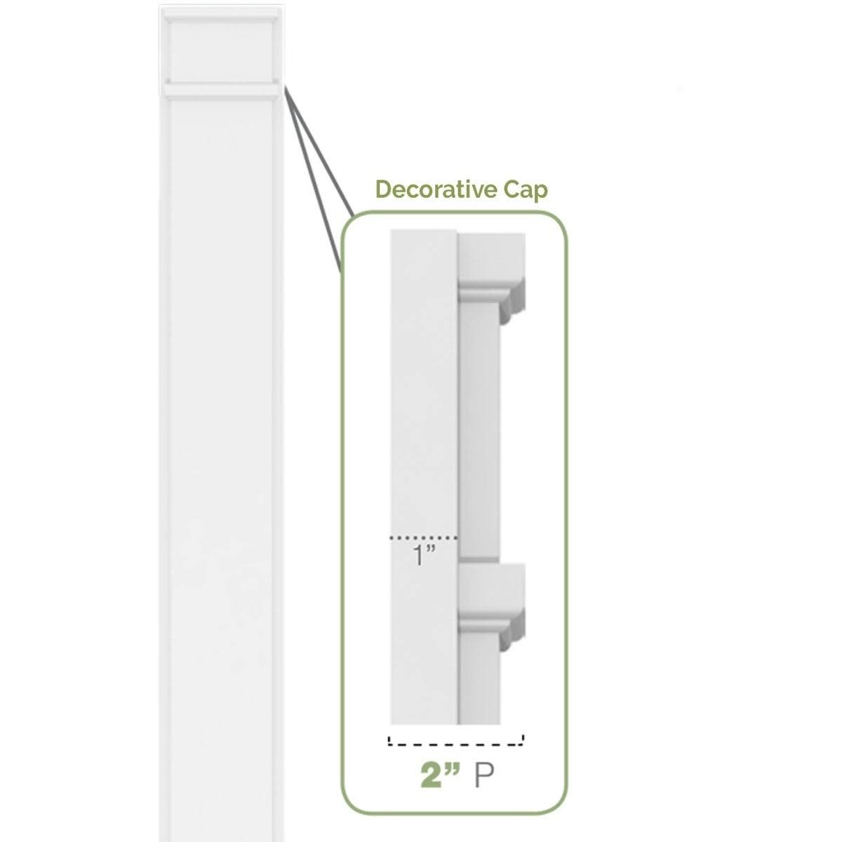 Flat Panel PVC Pilaster with Capital & Base (Pair) K9980