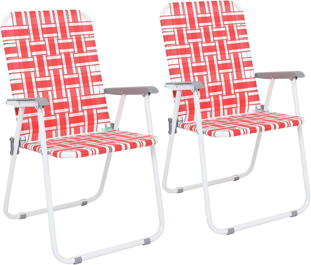 Green 2 Pack Webbed Folding Lawn Chair E11389