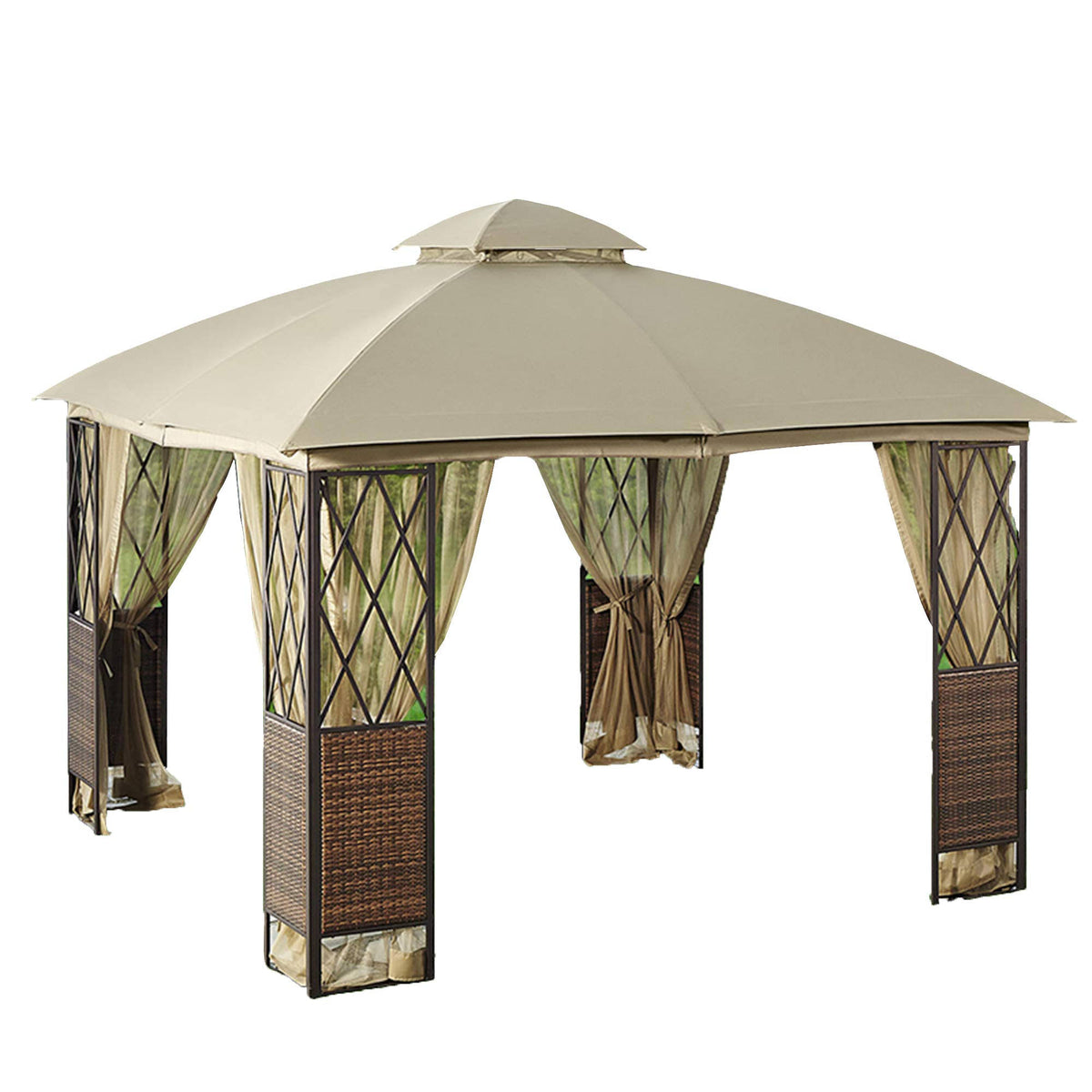 10x10 Replacement Canopy Top for Wicker Gazebo C891708