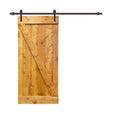 36 in. x 84 in. Solid Knotty Pine Wood Interior Sliding Barn Door with Hardware Kit V351