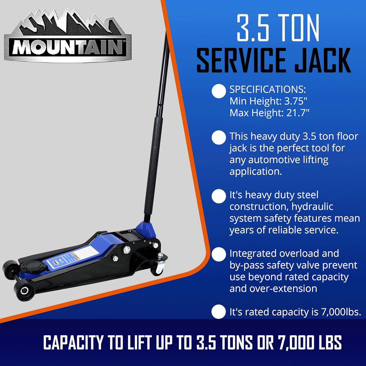 3.5 Ton Heavy Duty Steel Service Jack Q9423