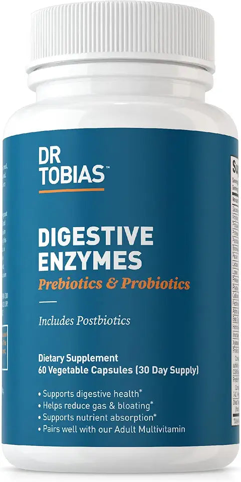 Digestive Enzymes with Probiotics Prebiotics Postbiotics 60 Capsules M861