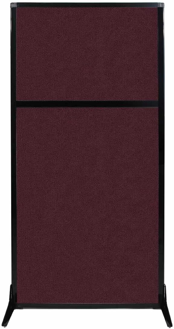 Portable Wall Divider with Charcoal Gray Fabric Panels O6553