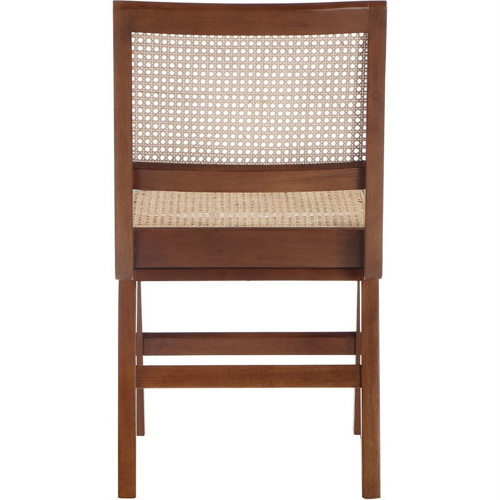 18.1" Solid Wood Dining Side Chair in Walnut (Set of 2) Q815558
